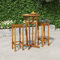 HETFTJN 3-TLG. Gartenbar-Set, Garten Sitzgruppe Balkon Tisch Und Stühle Gartenstuhl Balkon Sessel Geeignet für Garten Außen Wenig Platz Balkon Massivholz Akazie
