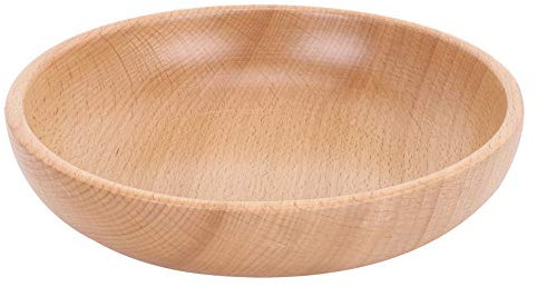 Serviertablett, 20 cm großer Holzteller, rundes Serviertablett aus Holz, für Tee, Essen, Geschirr, Wasser- und Getränketeller