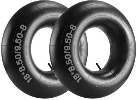 AZIEMARS 2 Pack 18x8.50-8/18x9.50-8 Inner Tube, with TR-13 Valve Stem - 18x8.50/9.50-8 Replacement Inner Tube For Golf Cart,Tractor,Lawn Mower,Hand Trucks, Wheelbarrows