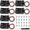 KUOQIY 6 PCS 2 × 12V 23A Battery Holder, A23 Battery Case Holder Box, 24V Battery Holder Spring Clip Case with Wire Leads, with Screwdriver & Screw