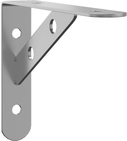 vidaXL Regalträger 4 Stk. 15x2,5x11,5 cm Silbern Edelstahl