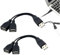 2PCS USB to 2 Female Splitter Lead - Black Dual Female to Male Cable, 2 Port Adapter for Laptop, Tablet, Mobile Device - Double Port Converter Extension Power Cord