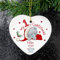 Custom Personalised Me to You My 1st Christmas Ceramic Heart Decoration
