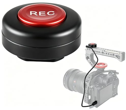Andoer Camera Record Button Video Control Button Cold Shoe Mount | with 2 Control Cables for Sony A9 II/A9/A7R V/A7R IV/A7/ A7R III/ A7S III/A6600/A6500/A6400/RX100 III/ RX100 IV/ZV-1