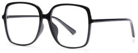 Generisch Übergroße Quadratische Lesebrille 1,0 für Männer und Frauen, Großem Rahmen Blaulichtfilter Computerbrille mit, Stilvolle Gross Lese Brillen zur Vorbeugung von Augenermüdung