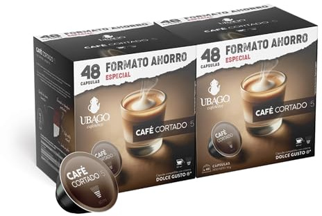 Café Ubago en Capsules Café Crème, Capsules compatibles Dolce Gusto, Intensité 5/8, Offre de 96 unités