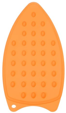 PATIKIL Silicone Iron Rest Pad, Multipurpose Hot Heat Resistant Iron Rest Plate Protective Pad for Ironing Board Hot Resistant Steamer Steam Compact Mat, Orange