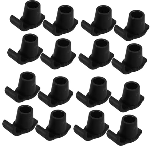 SHERCHPRY 4 Sätze Rutschfeste Matte Für Walker-zubehör Walker -teile Walker-skigleiter Walker-gleitski Wanderrahmen Ski Gleitet Gehhilfefüße Gleiten Walker-rutschen Nylon Schwarz 4 Stück * 4