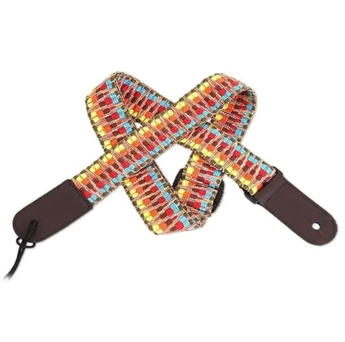 XPJYUA Regenbogen-Gitarrengurt, Ukulele-Schultergurt, verstellbares Zubehör for Gitarre Gitarrengurt
