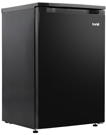 Baridi 55cm Freestanding Undercounter Fridge with Ice Box, Reversible Door, 107L Capacity, Black - DH249