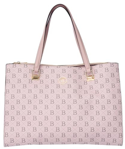 BERTOO Valentina Reisetasche Damen - Rosa, Kunstleder, 42x30x19 cm | Italienisches Design