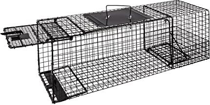 DEMA Tierfalle Lebendfalle Falle Käfig für Katze Waschbär Marder usw. 107x37x37 cm
