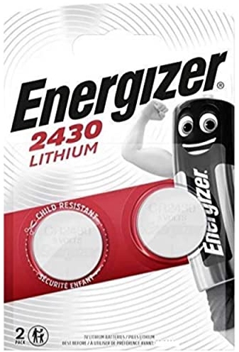 Twin Pack Energizer CR2430 3v Lithium button coin cell battery by Energizer