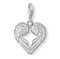 Thomas Sabo Damen Charm-Anhänger Herz Flügel Charm Club 925 Sterling Silber 0613-001-12