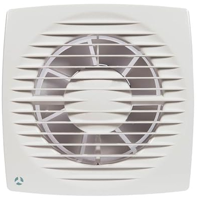 Airflow Aura 150HT Bathroom Extractor Fan – Humidity Sensor (60-90% RH) with Timer, Quiet 35 dB, IPX4, 235 m³/h, 150mm Duct | Timer control, Designed for domestic ventilation
