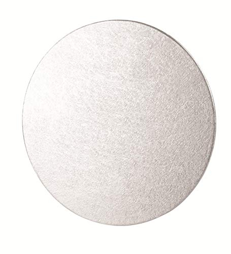 Tala Cake Board 10 Inch / 25cm Round Silver Foil Cake Base, Ideal for Victoria Sponges, Small Cakes, and Display, Sturdy Cake Drum for Baking and Decorating