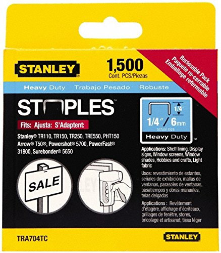 Stanley Schmale Heftklammern, 1/4 Zoll (6,35 mm) (1500 St ck)