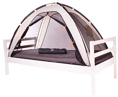 DERYAN Bedtent - Moustiquaire de lit - Cream - Protège Votre Enfant endormi Contre Les moustiques et Les Insectes - Léger et Compact - Moustiquaire de Voyage Portable