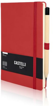 Castelli rq24/25–757 Medium liniertes Tucson Notebook – Koralle rot