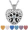 CELESTIA Silber Ätherisches Öl Diffusor Halskette, Keltischer Baum des Lebens Medaillon Anhänger mit 7 Absorbierende Lava Steine und Kette, Aromatherapie Schmuck, Damen Geschenke