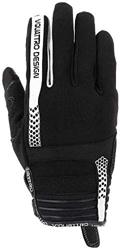 V Quattro Design Rush 18 Herren Handschuhe, Schwarz/Weiß, Größe 3XL