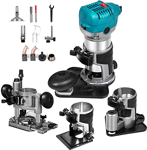 Frantools Oberfräse Multifräse Trimmer Kantenfräse Holzfräse 6 variable Drehzahlen 710W