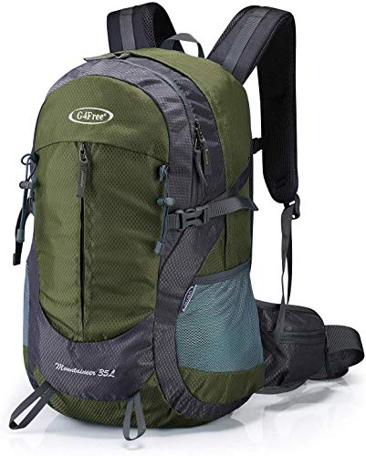 G4Free 35L Waterproof Hiking Backpack with Rain Cover Outdoor Backpack Trekking Daypack for Camping Hiking Backpacking Climbing