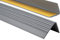 ProfiPVC Perfil de PVC autoadhesivo de borde para escaleras 50mm x 40mm en Forma de L, Tiras antideslizantes para peldaños, Esquina para cantos - Cantonera Protector, 90cm, Plata