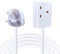 EXTRASTAR 1 Way Gang Single Socket Mains Power Extension Lead 13A UK 3Pin Plug - 10 Metre Cable, White
