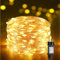 BrizLabs LED Lichterkette Draht, 10M 100 LED Kupferdraht Lichterkette Innen 8 Modi Wasserdicht Weihnachten Lichterkette mit Stecker für Kinderzimmer Hochzeit Garten Party Geburtstag Deko, Warmweiß