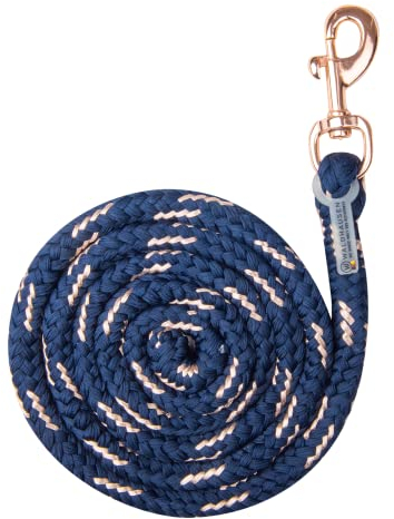 WALDHAUSEN Anbindestrick Rosé, Karabinerhaken, blau