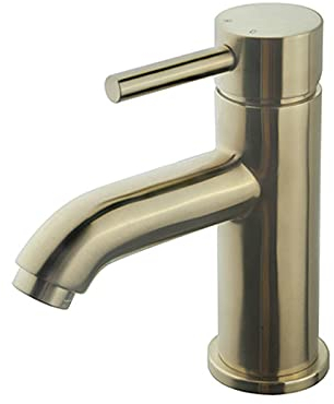 Waschbecken Wasserhahn Cadans Kiwa Aufbau Schicht Mischbatterie Rund Brushed Gold 1 Griffe mit Waste