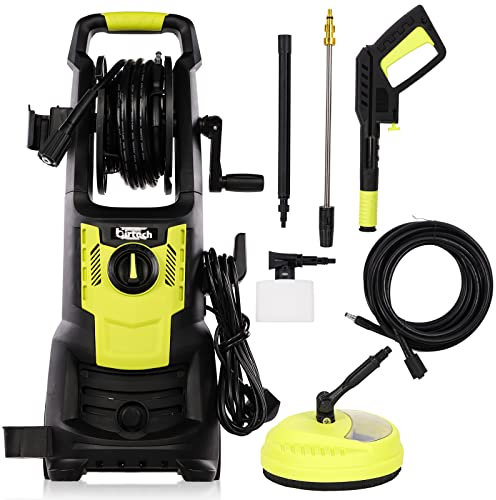 Electric Pressure Washer, 1800W 135Bar Car Power Washer Portable Patio Cleaner, Turbo Nozzle, Adjustable Nozzle Accessories for Patio Garden Car Yard Driveways