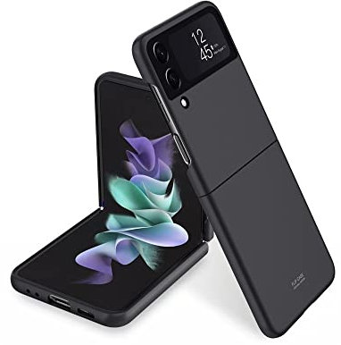 BoerHang Cover per Samsung Galaxy Z Flip 4, Anti-Graffi, Cover Protettiva per PC Ultrasottile Antiurto.(Nero)