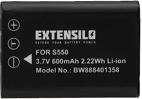 EXTENSILO Batterie Remplacement pour Pentax D-Li78 pour Appareil Photo, Reflex numérique (600mAh, 3,7V, Li-ION)