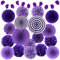 Recosis Violett Party Dekoration, Papier Pompoms Aufhängen Fächer Girlande für Fiesta Party Dekoration Taufe Mädchen Babydusche Party Hochzeit Geburtstag Festival
