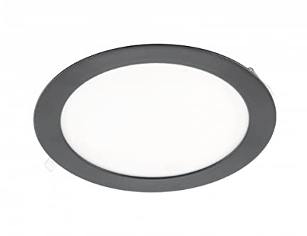 ENERGMiX 12 Watt Runde LED Einbauleuchte slim Panele in schwarz|Ø 168mm|1020 Lumen|Neutralweiß (4000 K)