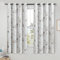 Beauoop Verdunkelungsvorhänge mit Blumenmuster, 100 % lang, 137 cm Länge, 2 Paneele für Schlafzimmer, Wohnzimmer, Hellbraun und Weiß, Blumenmuster, Raumverdunkelung, thermisch, schalldicht, Ösen,