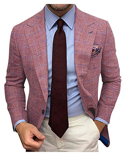 iTNHFP Mens Sport Coat Casual Blazer One Button Business Suit Comfort Men Spring Shirts Fashion v Neck Fashionable Wedding Men's Blazers Purple
