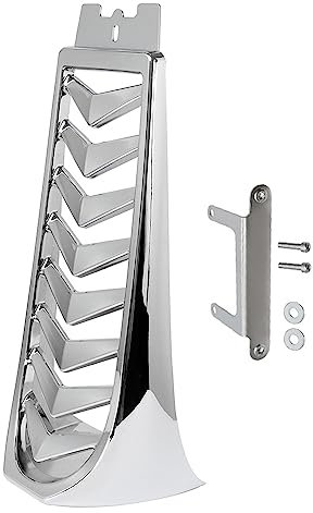 Riloer 1 cache-radiateur inférieur avant de moto compatible avec Ha-rley Softail Street Bob Breakout Fat Bob 2018-2021, aileron de carénage de radiateur avant inférieur FR-AMe, coque chromée