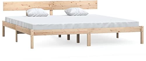 vidaXL Massivholzbett Kiefer 200x200 cm
