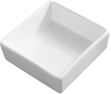 Didiseaon Gu Carré En Céramique Ramequins En Porcelaine Bols De Pâques En Céramique Bols De Service Blancs Petits Bols De Service Plats à Base De Sauce Soja Blanche Tomate Bol Blanc