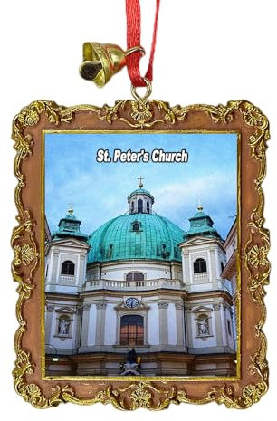 St. Peter Kirche Wien Österreich Reise Souvenir Weihnachtsbaum Ornament Hängende Anhänger Home Weihnachten Party Dekoration