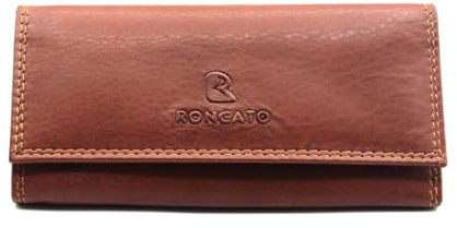 R Roncato Portachiavi Unisex Uomo Donna Astuccio Custodia In Vera Pelle 6 Ganci Cm 12x6