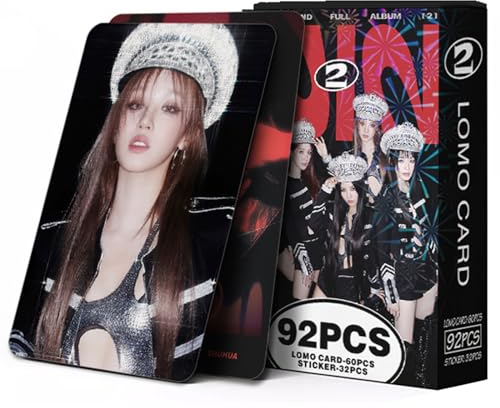 KPOPBP (G) I-DLE 92 Stück Album Fotokarten KPOP Album Lomo Karten Set für NEVERLAND Fans Jungen und Mädchen ([2])