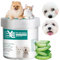 Lingettes pour Les Yeux De Chien, Lingettes Chien, 130 Pièces Tampons De Nettoyage pour Les Yeux De Chiot, Éliminer Les Marques de Larmes et Les Sécrétions pour Les Chiens eT Les Chats