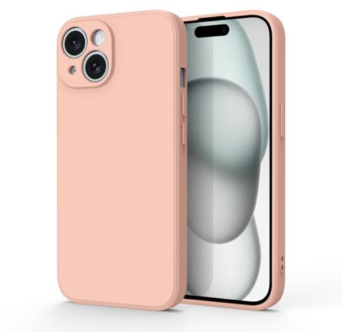 Vancle Case for iPhone 15 Phone Case, Camera Protection Ultra Slim Case for iPhone 15 6.1 inch Anti-Scratch Shockproof Bumper Cover, Supports Wireless Charging (Pink)