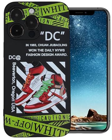 Luychow Compatible with iPhone 14 pro Case Soft TPU Shockproof Sports Shoes Cool Sneaker Design Phone Case for iPhone 14 pro for Boys Teen Girls Women Men 6.1 Inch Black