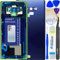 LUVSS Akkudeckel Kompatibel für Samsung Galaxy Note 9 Rückseite Glas Deckel Original Backcover Ersatz Reparatur Set SM-N960F/DS (Blau)