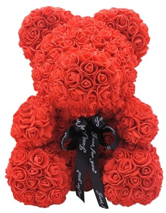 Générique Ours Artificiel | 25cm Nounours Artificiel, Eternelle Ours- Ours Artificielle, Ours en Peluche Ours- Cadeau pour Saint-Valentin Mariage Anniversaire